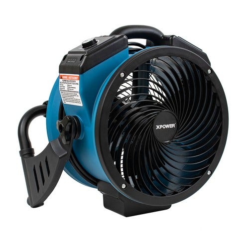 XPOWER FC-150B Dual Power Corded/Cordless Rechargeable Brushless DC Motor Whole Room Air Circulator