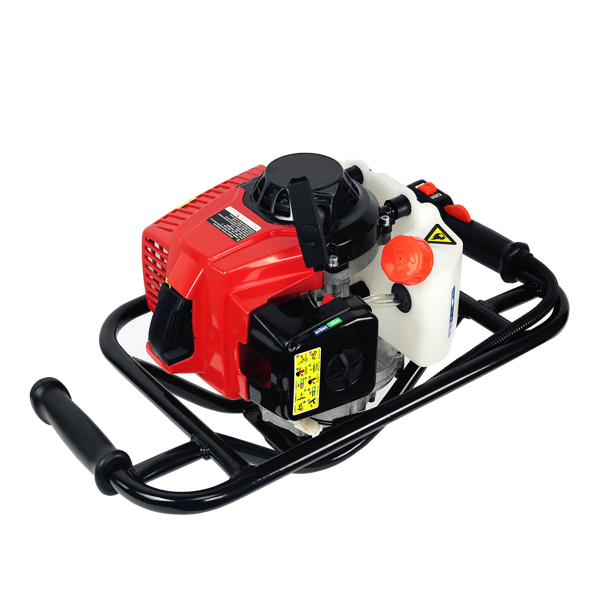 XtremepowerUS 63CC V-Type 2-Stroke Gas Post Hole Digger One Man Auger Machine Recoil Gasoline Powered (Digger Engine)