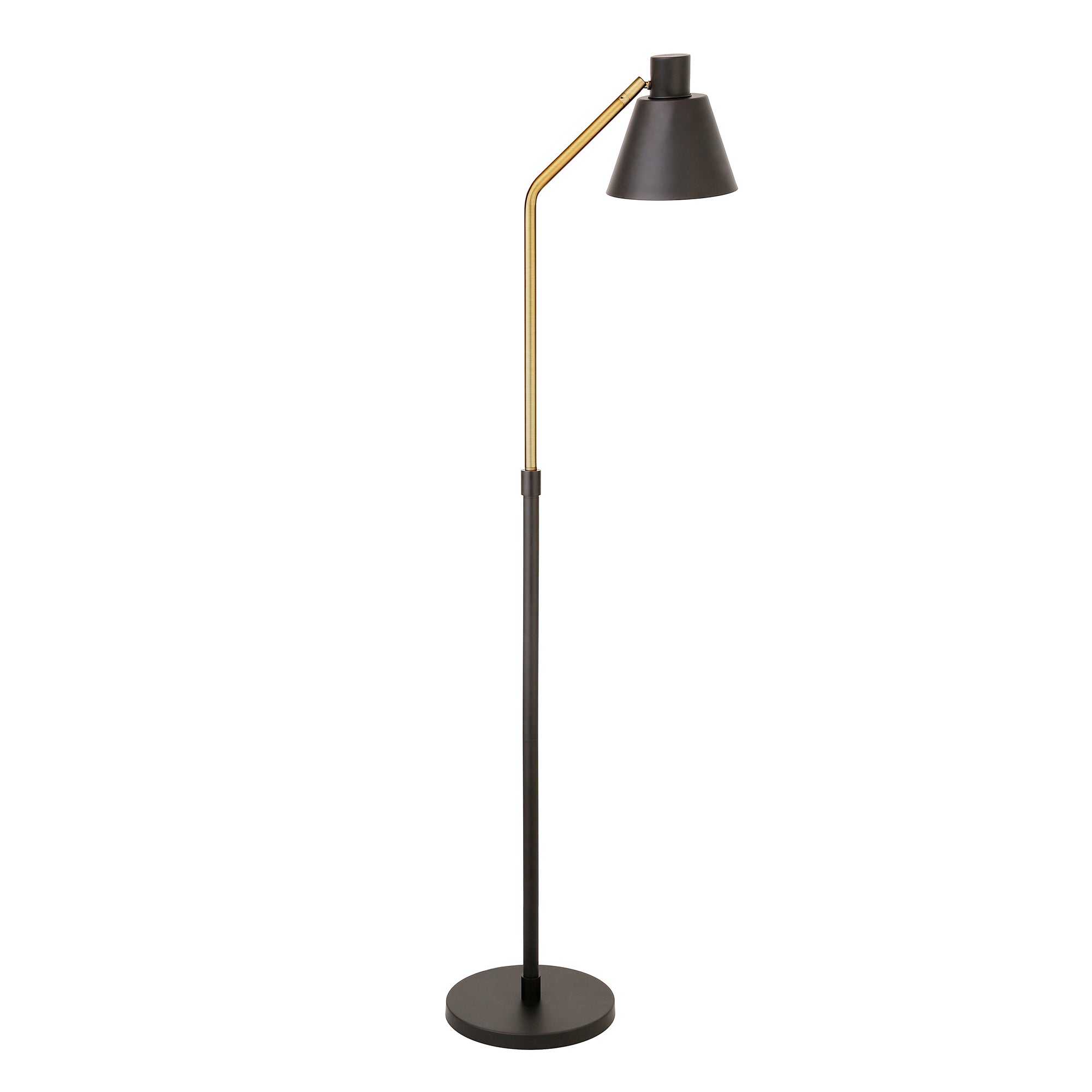 Evelyn&Zoe Mid-Century Modern Metal Two-Tone Floor Lamp