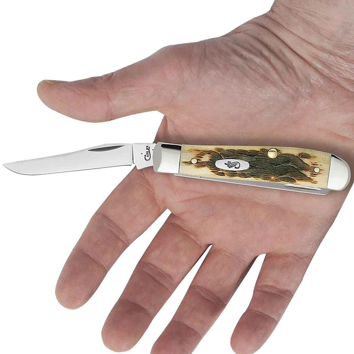 Case Peach Seed Jig Mini Trapper 2.75 inch Folding Knife