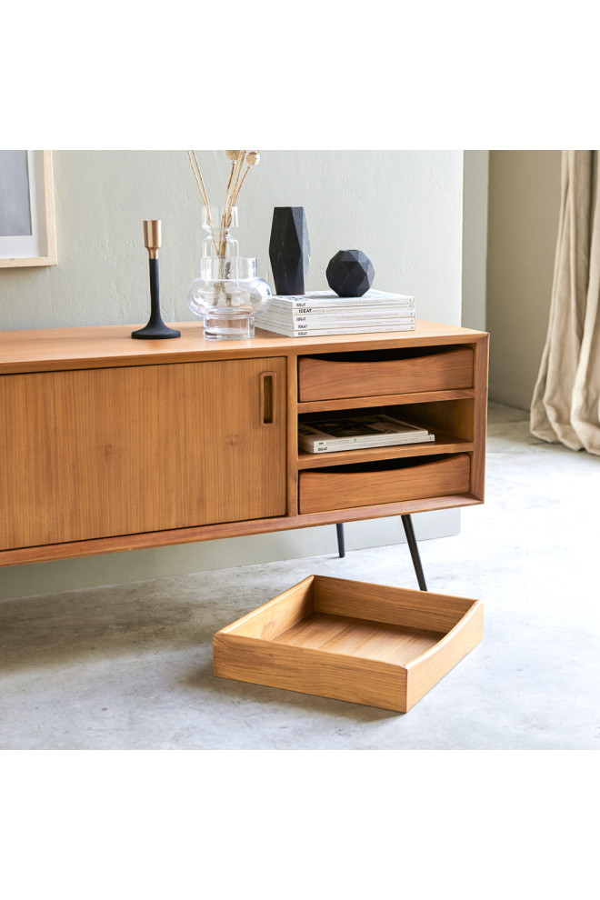 Modern Minimalist Teak TV Unit  Tikamoon Simen   Midcentury   Entertainment Centers And Tv Stands   by Oroa   Distinctive Furniture  Houzz