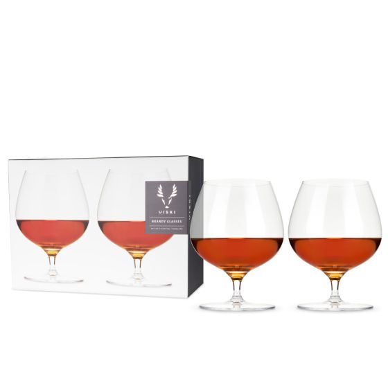 Crystal Wingback Brandy Glasses