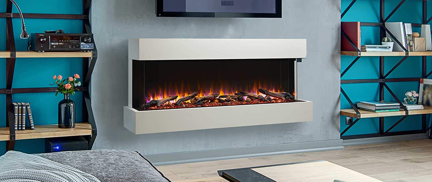 SimpliFire Scion Trinity 55 inch Trinity Linear Electric Fireplace - Black