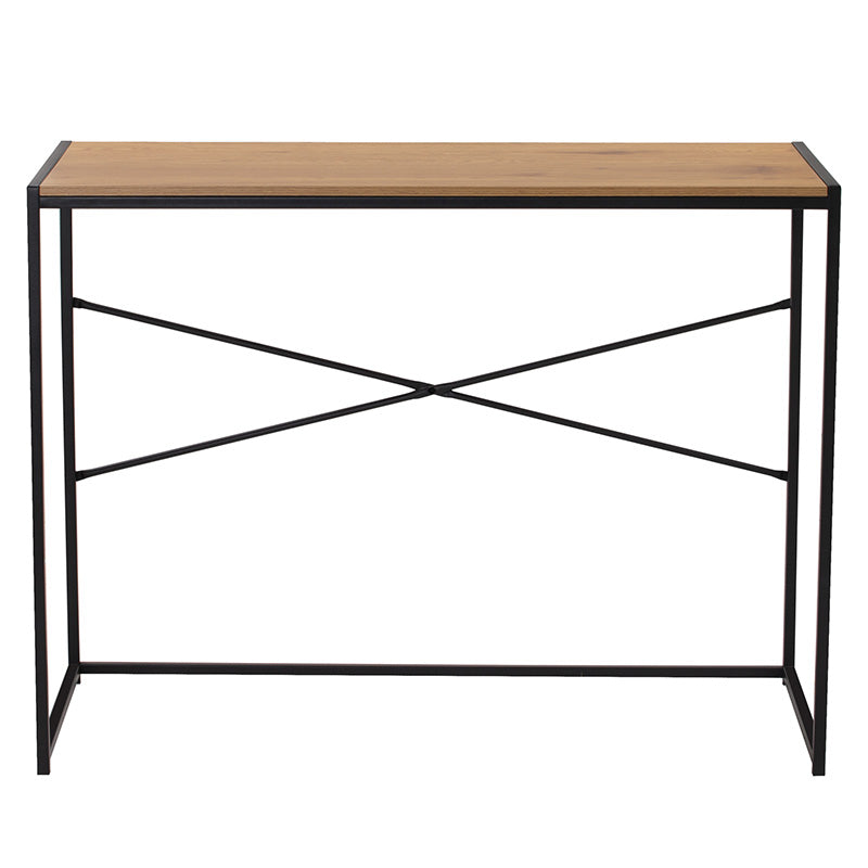 BRADFORD Study Desk 100cm - Natural & Black