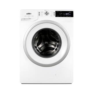 Summit Appliance 24 in. 2.3 cu.ft. 240-Volt Stackable in White Front Loading Washing Machine SLW241W