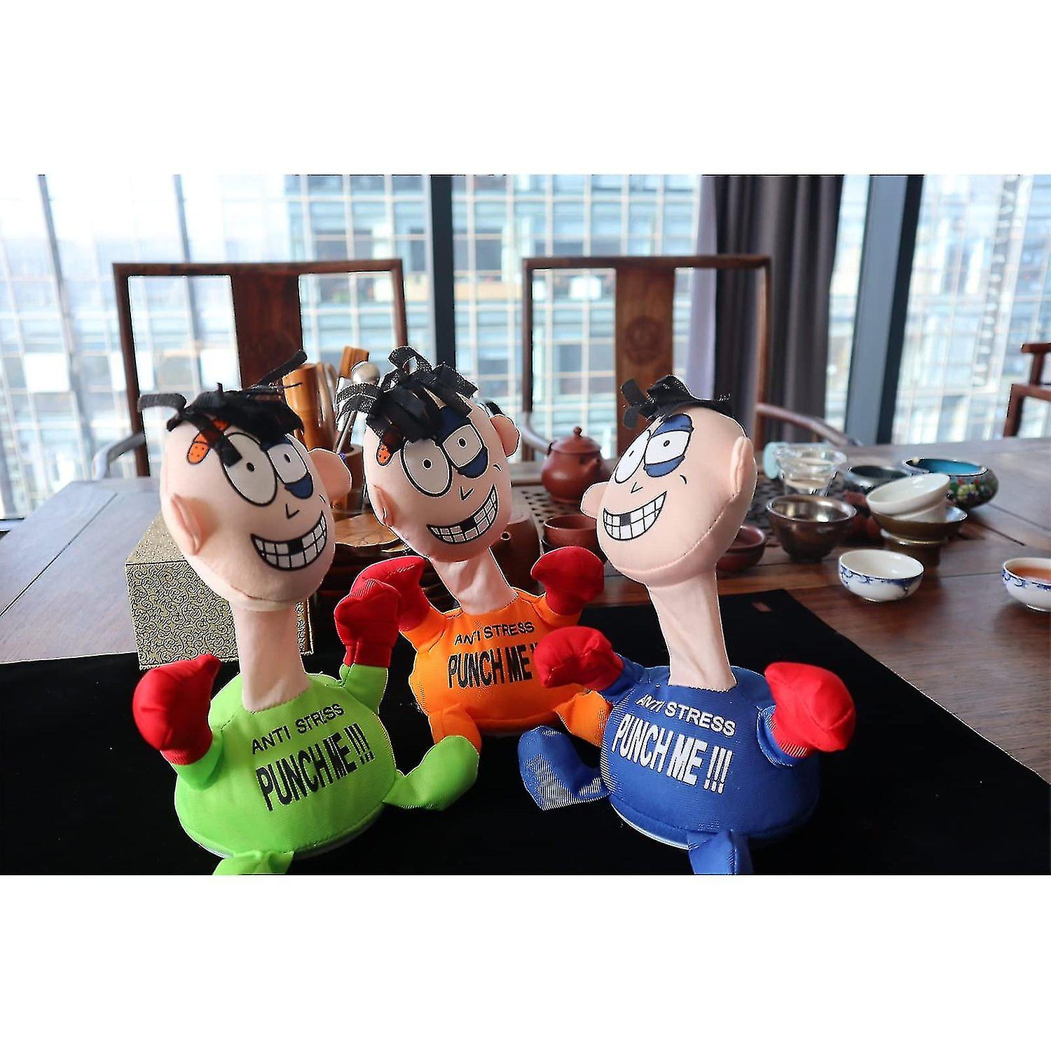 Funny Punch Me Screaming Doll， Interactive Toys With Sound Desktop Punching Bag Stress Relief Gifts