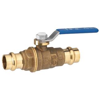 HOMEWERKS 1-14 in. Press x 1-14 in. Press Lead Free Brass Ball Valve 116-6-114-114