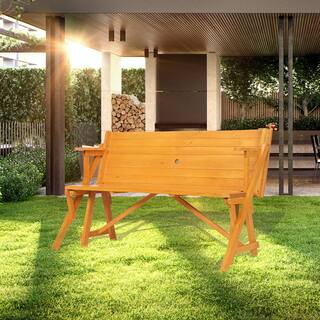 Karl home 2-in-1 Interchangeable Wood Picnic Table 744409939157