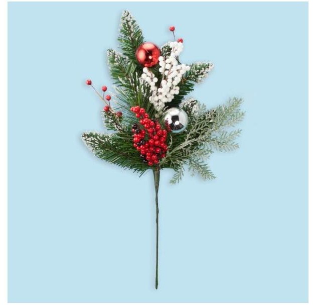 Mixed Pine And Berry Christmas Spray