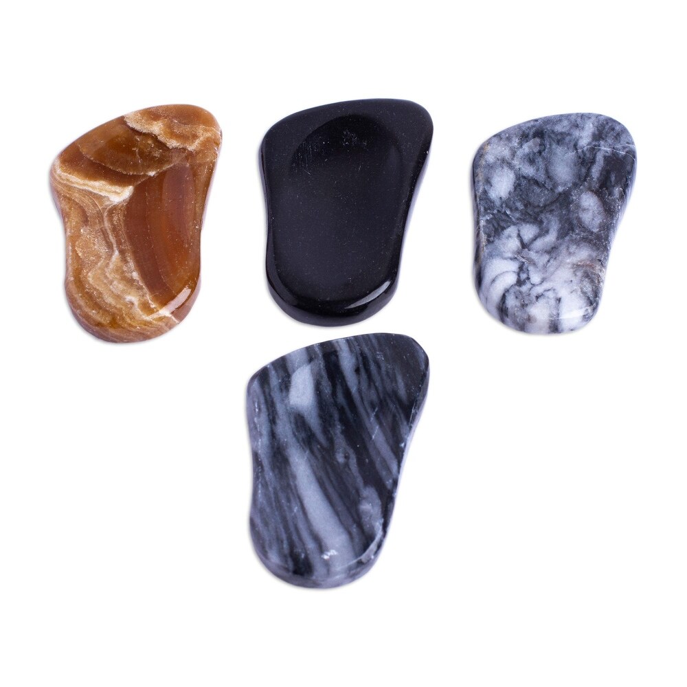 Novica Handmade Stability Amulet Stress Relieving Stones (Pair)