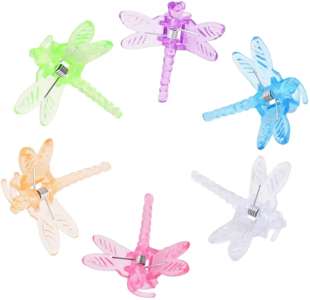 Garden supplies outdoor indoor flower plant support ornament girl hair dragonfly claw clip