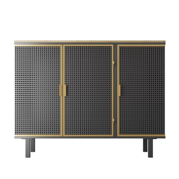 3 Doors Modern Freestanding Sideboard， Storage Cabinet for Living Room