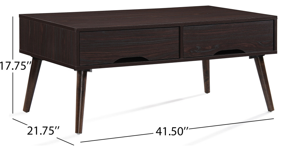 GDF Studio Naomi Mid Century Modern Finished Fiberboard Coffee Table   Midcentury   Coffee Tables   by GDFStudio  Houzz