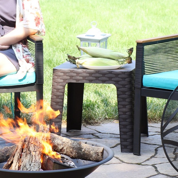 Square Polypropylene Indoor outdoor Patio Side Table