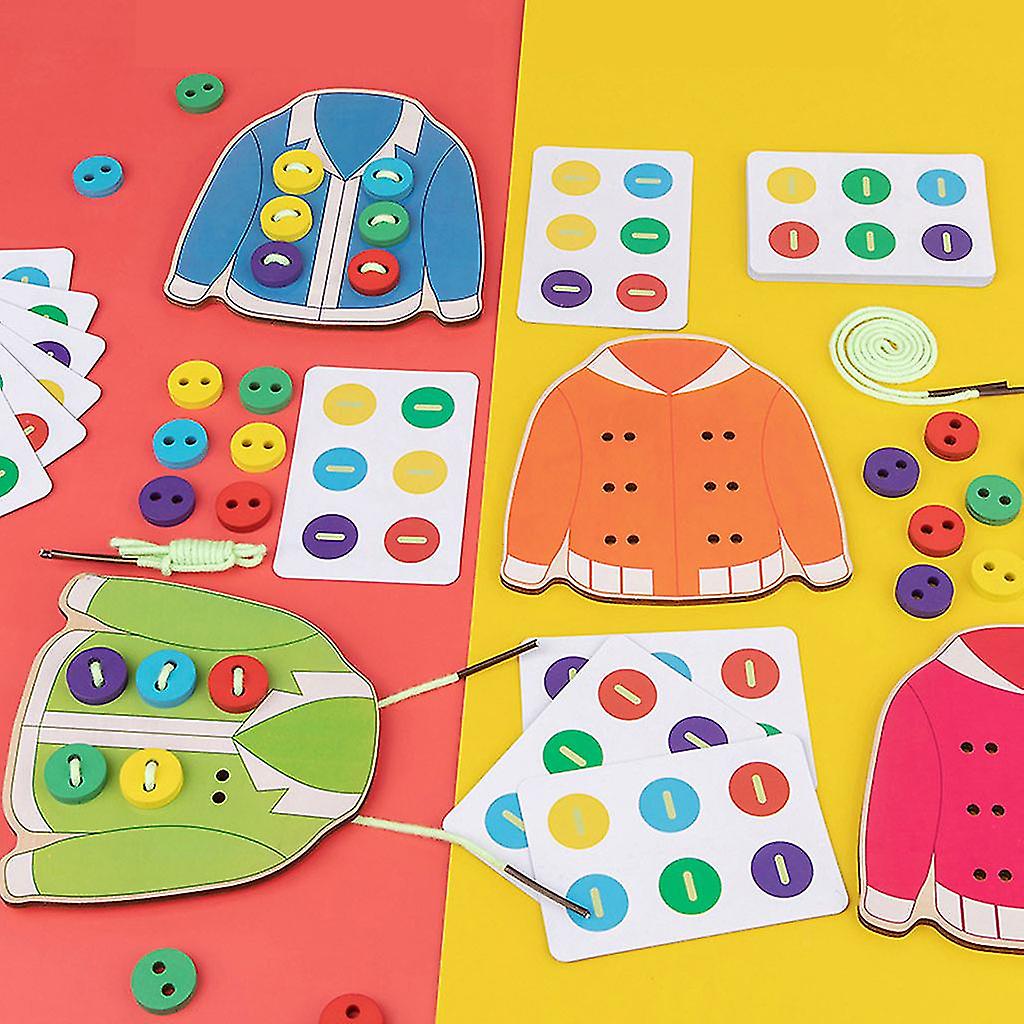 Children's Handmade Toys Diy Wear Sewing Button Game Toddler Early Learning