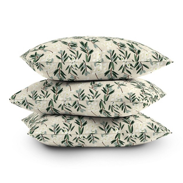 Holli Zollinger Bloom Outdoor Throw Pillow Olive Green Deny Designs