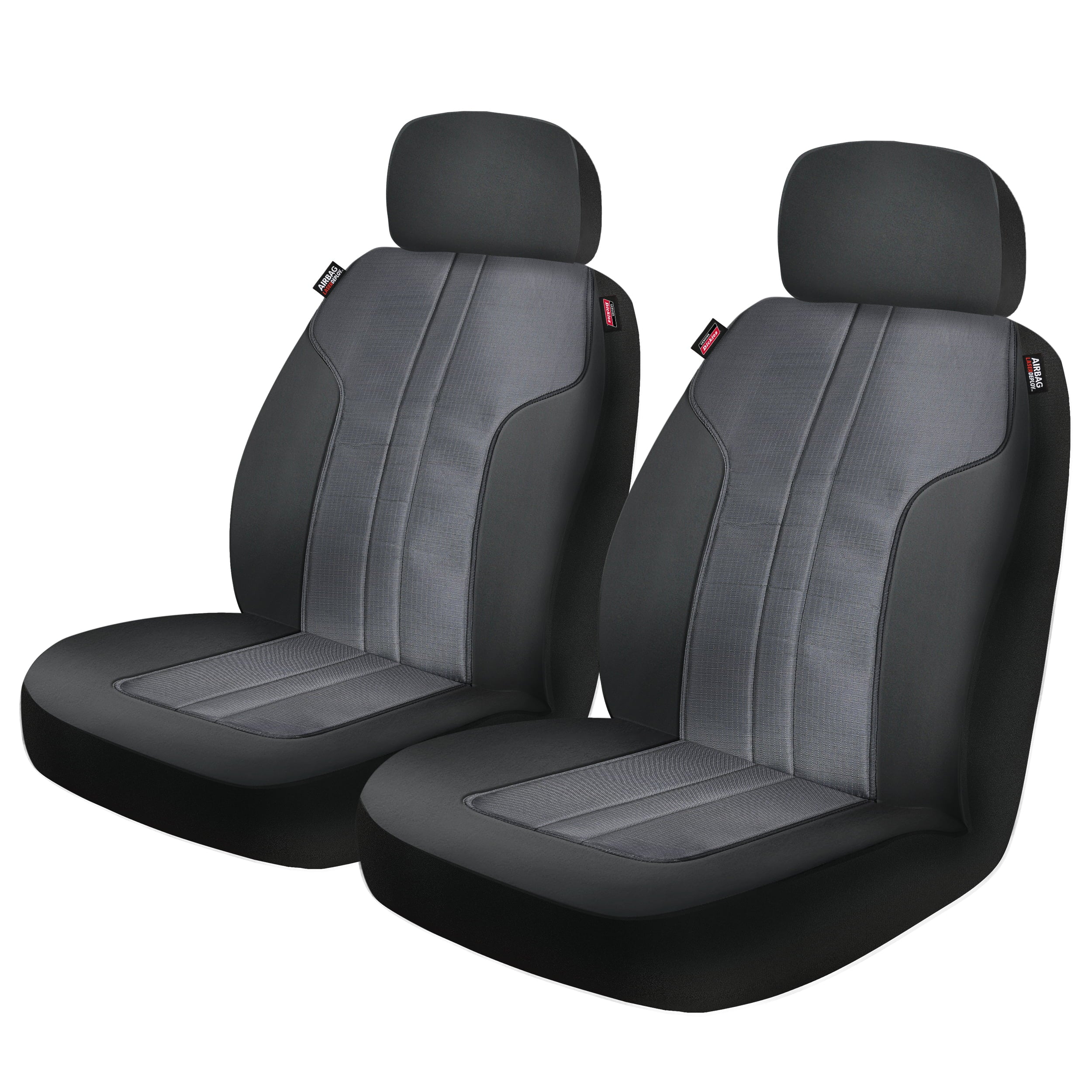 Genuine Dickies 2 Piece Zermatt Car Seat Covers Black Gray， 40317WDI