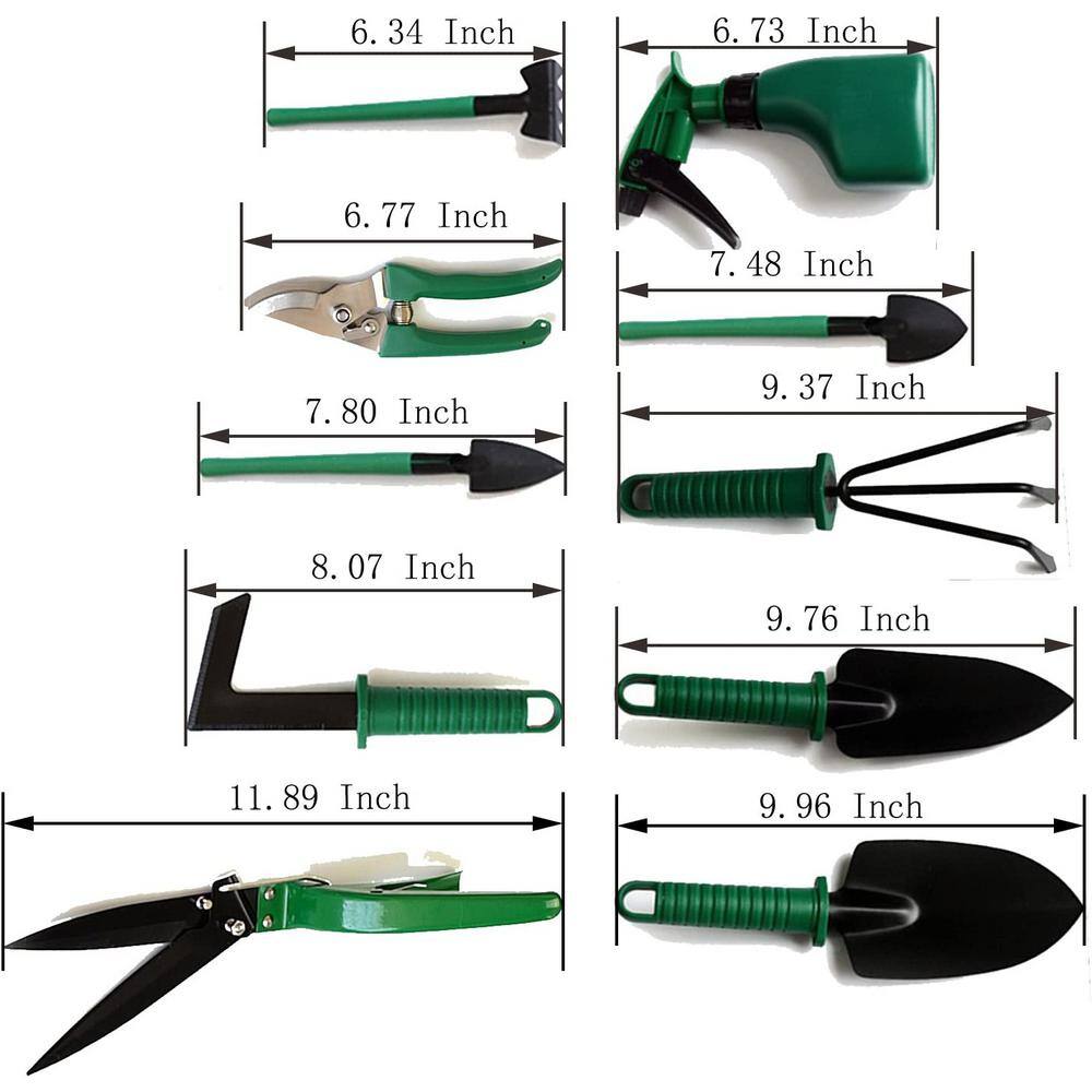 10-Piece Garden Hand Tools Gifts for Gardener (GTS - Green) Garden Tool Set B07DPJJXB4