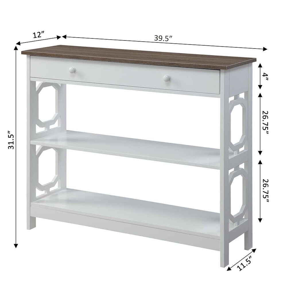 Convenience Concepts Omega 1 Drawer Console Table with Shelves