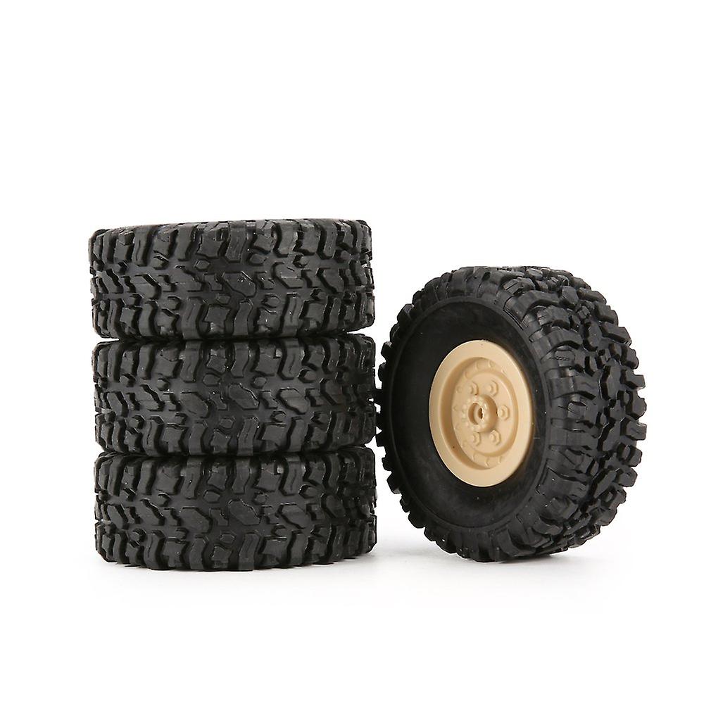 4pcs Rubber Wheel Rim Tire Tyre For Rc 1/16 Climbing Crawler Car Wpl B-1/b-24/c-14/c-24/b-16 Truck Part Spare Part Accessories