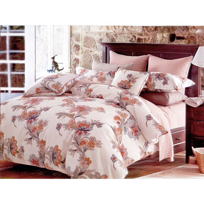 Dolce Mela Twin Size 4 Piece Duvet Cover Sheets Set， Abloom