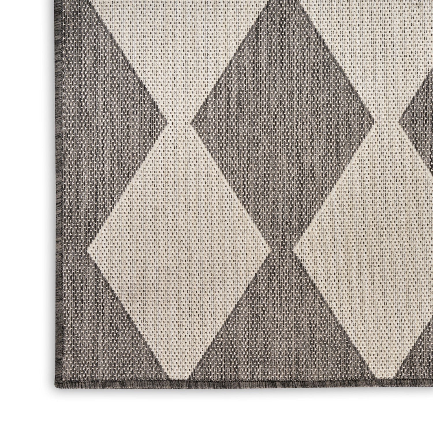 Positano Indoor/Outdoor Charcoal Geometric Rug