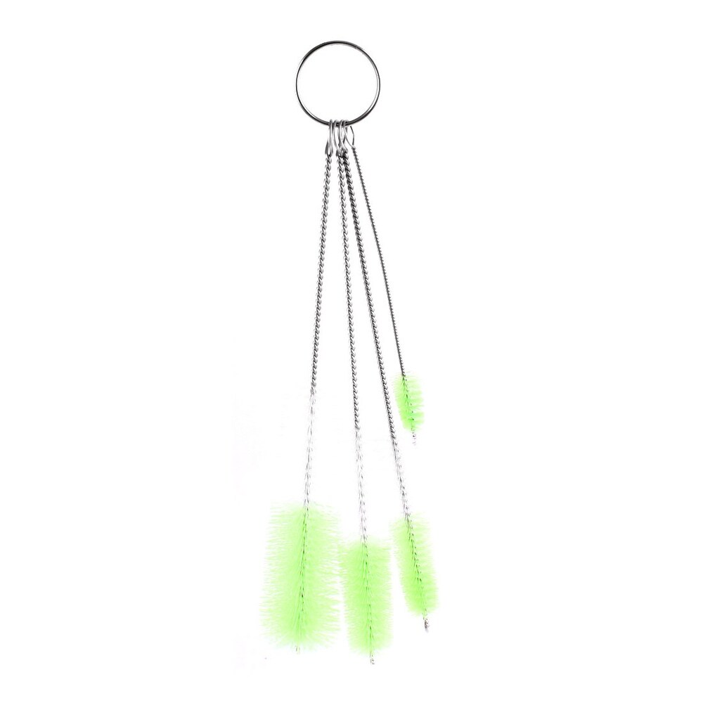 Kitchen Tube Kettle Spout Teapot Nozzle Clean Brush Tool Set 4 in 1 Green   Silver Tone  White  Green