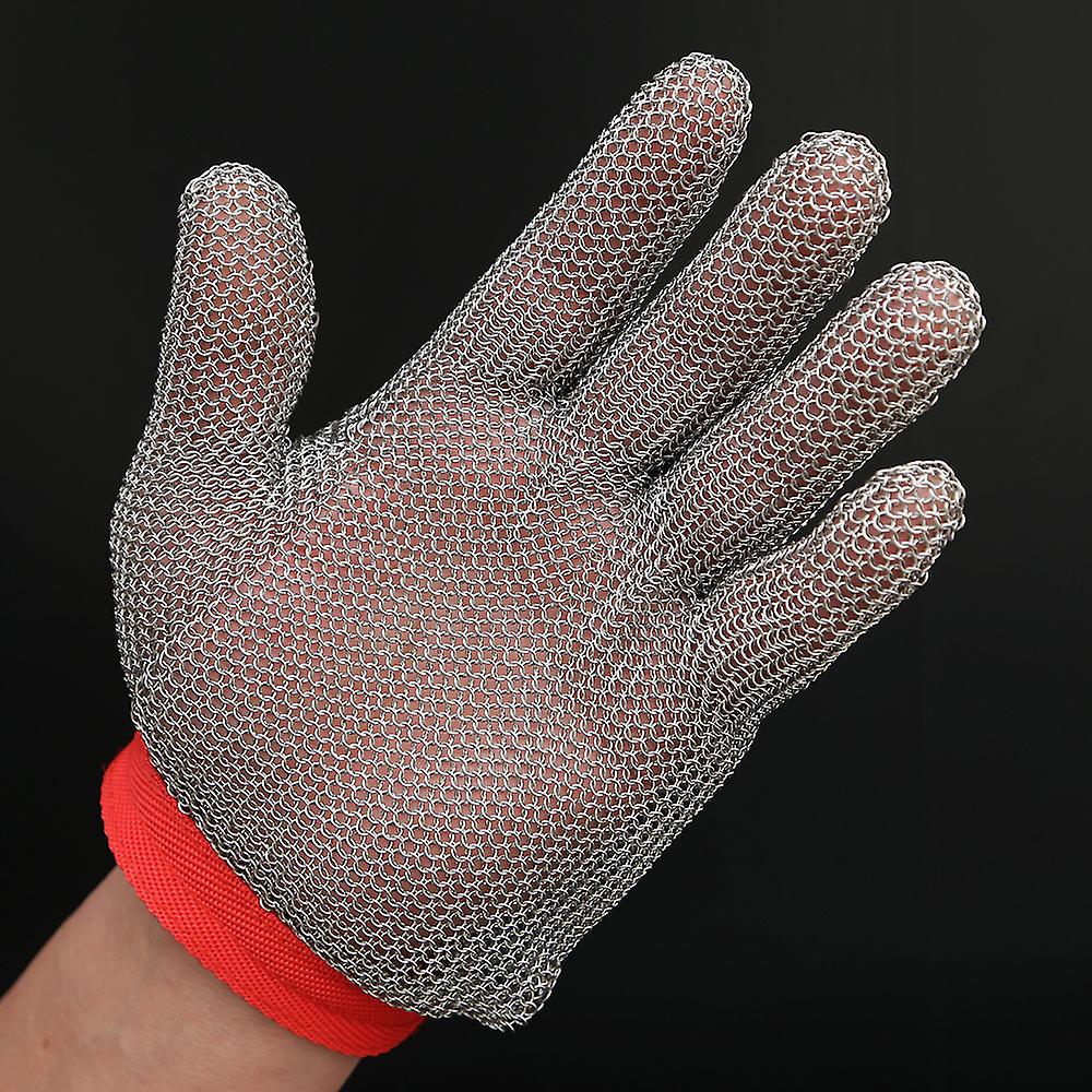 S 2 High-quality 304l Stainless Steel Mesh Knife Cut Resistant Chain Mail Protective Glove For Kitchen Butcher Working Safety