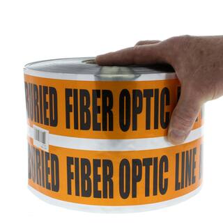 IDEAL 6 in. x 1000 ft. Detectable Underground Caution Buried Fiber Optic Line Orange 42-252