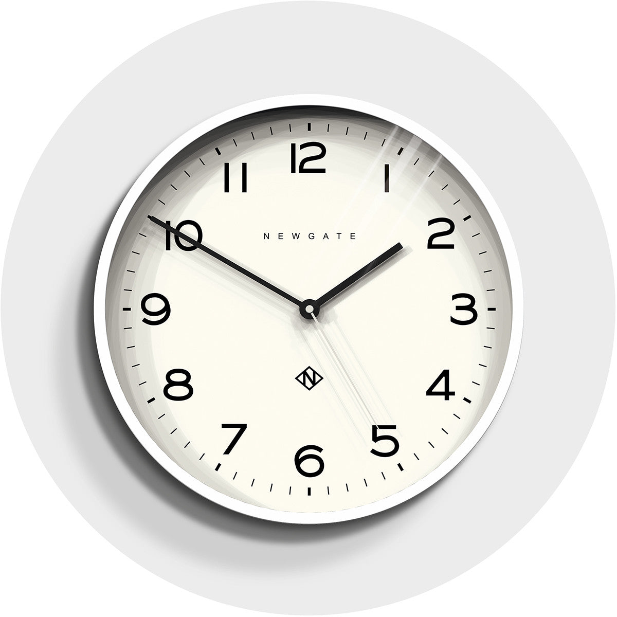 Number Three Echo Clock in Pebble White