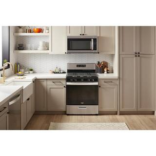 Whirlpool 30 in. 5-Burner Freestanding Gas Range in Stainless Steel WFG505M0MS