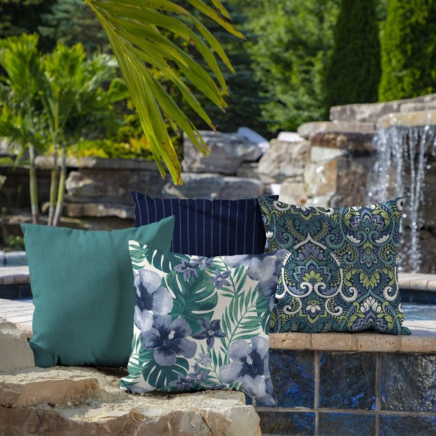 Arden Outdoor Square Throw Pillow Salome Tropical