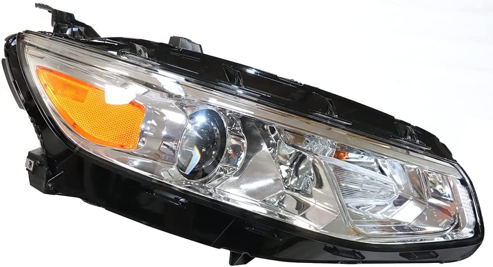 SHZICMY Halogen Headlight Assembly for Chevy Malibu 2016 2017 2018 Projector Headlamp Clear Lens Headlight Driver and Passenger Side