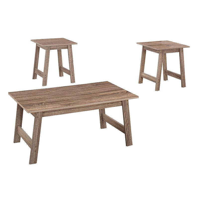 Monarch Transitional Coffee and End Table 3-piece Set