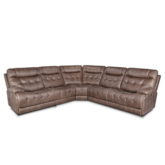 5 Piece Modular Reclining Sofa Sectional   Power H...