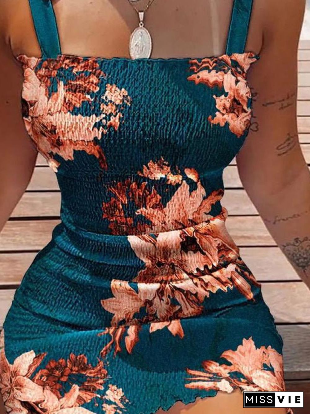 Women'S Dresses Strap Print Bandeau Bodycon Dresses