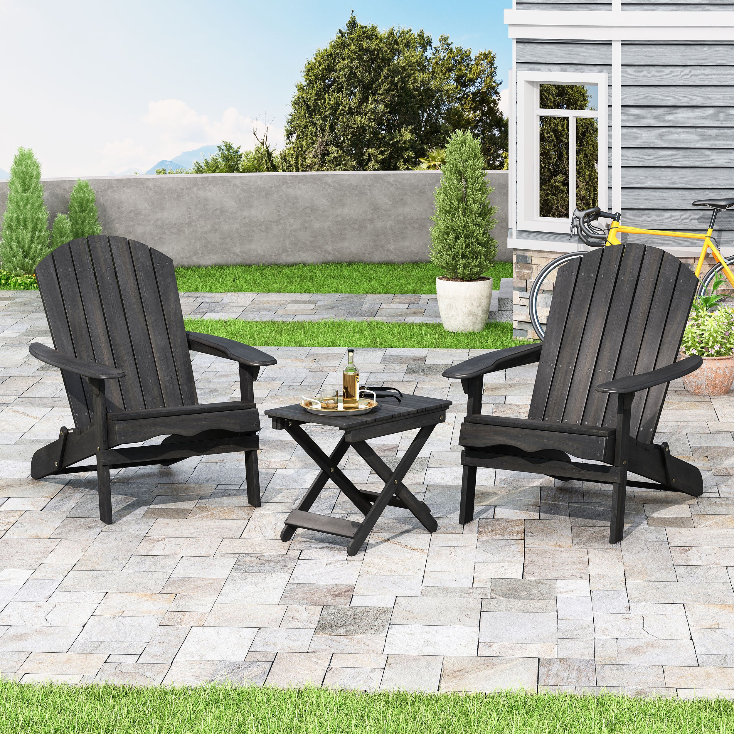 Reed Outdoor 2 Seater Acacia Wood Chat Set