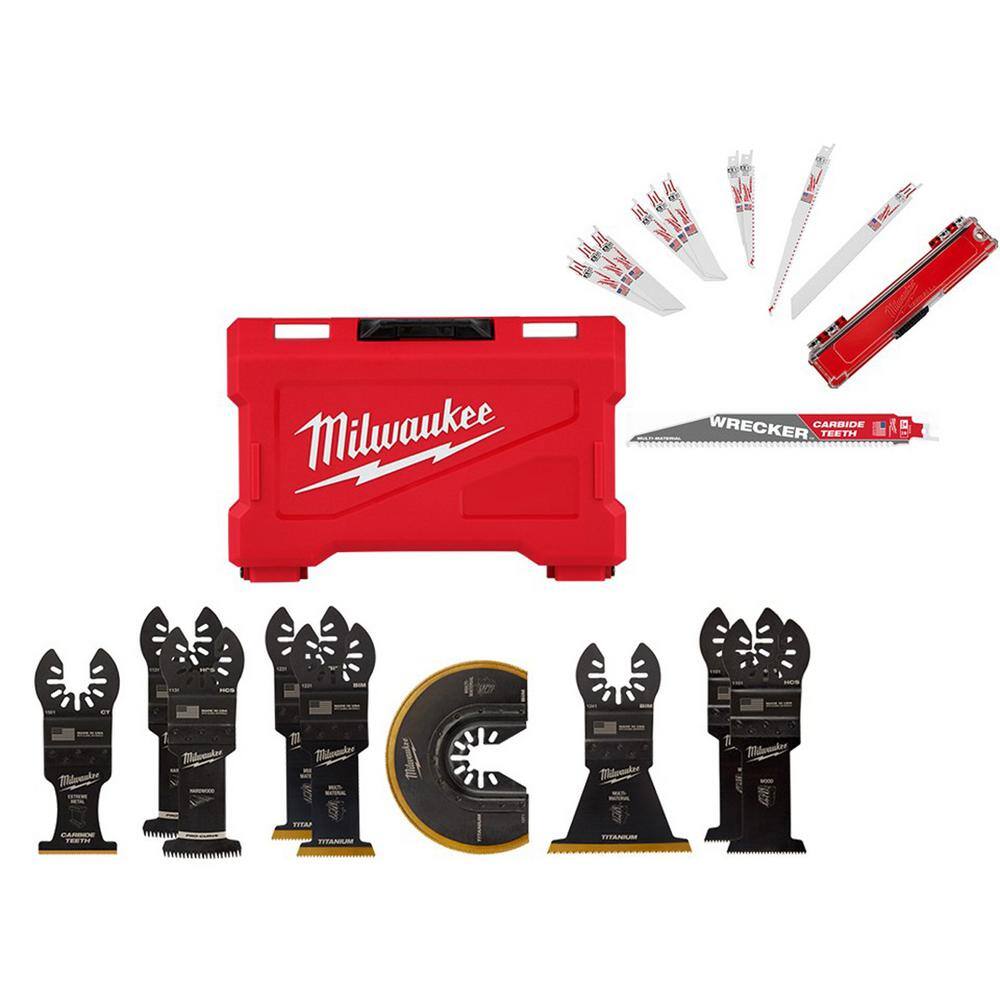 MW Oscillating Multi-Tool Blade Kit with SAWZALL Blade Set (20-Piece) 49-10-9113-49-22-1110P