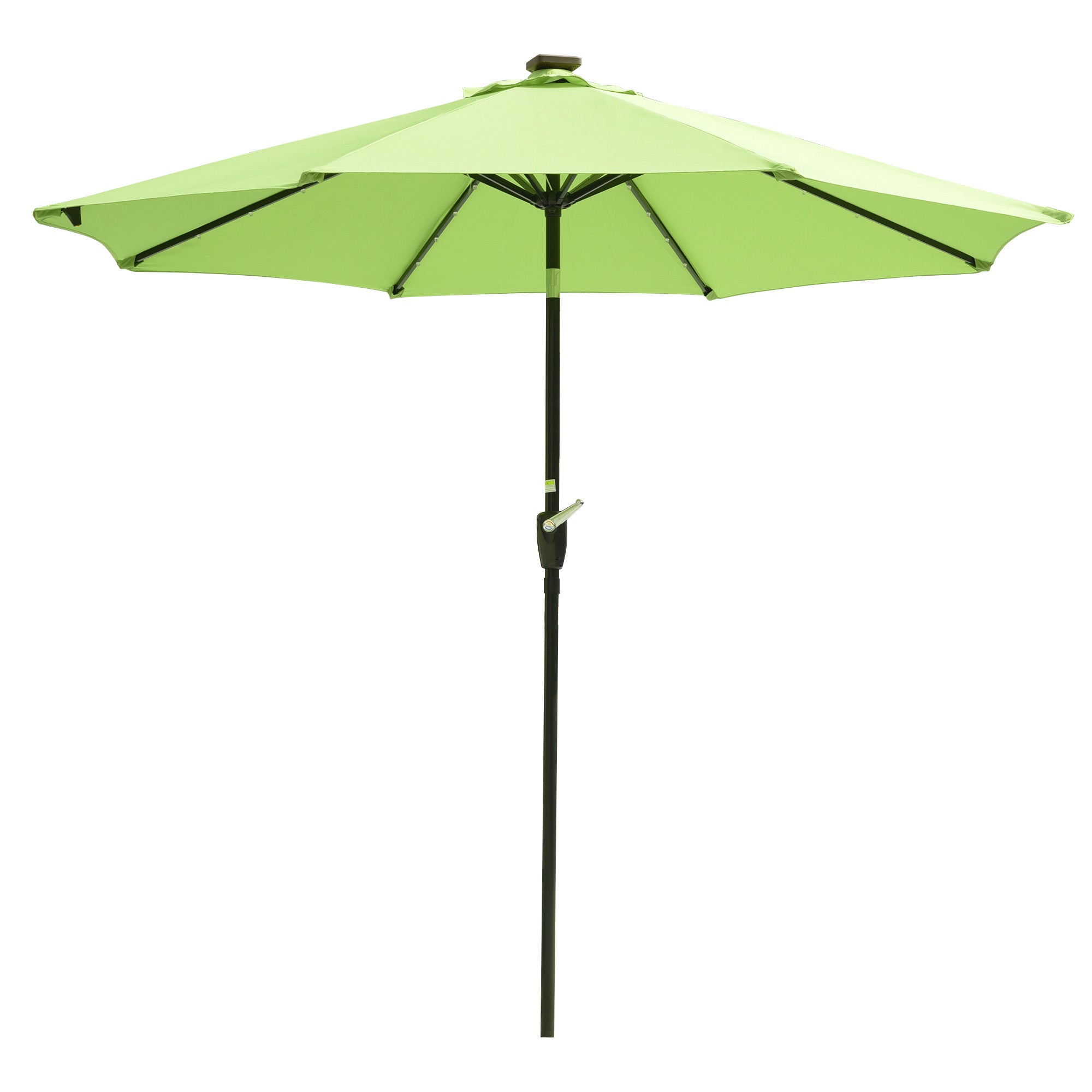 LAGarden 9 Ft 32 Solar Powered LED Light Outdoor Patio Umbrella with Crank Tilt for Table Market Pool Yard(Pack of 2)