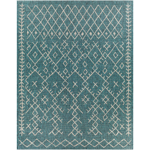 Eagean Modern Indoor/Outdoor Aqua Rug