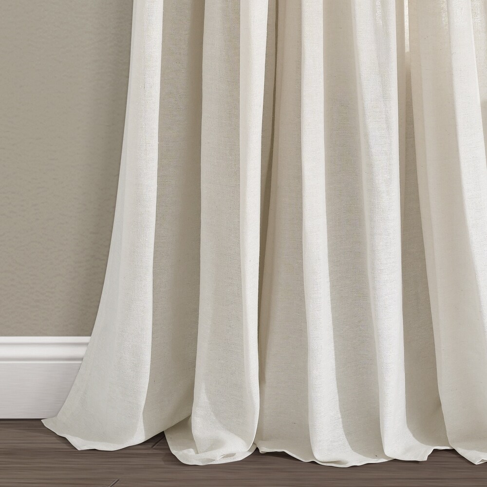 Lush Decor Linen Button New Window Curtain Single Panel   108\