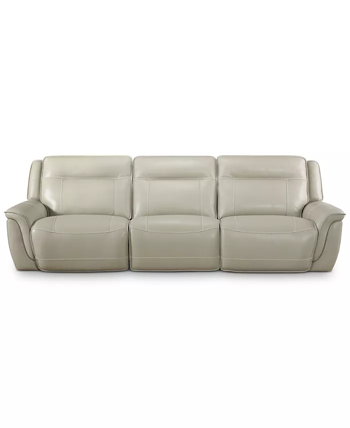 Furniture Lenardo 3-Pc. Leather Sofa with 3 Power Motion Recliners