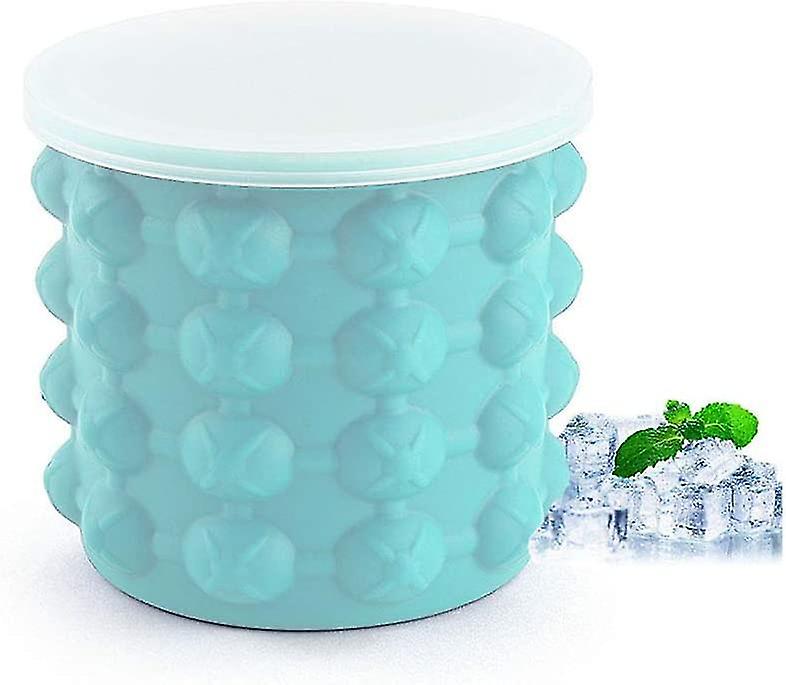 Ice Bucket， Silicone Double Wall Ice Bucket With Lid， Reusable Chilled Cocktail Beer Drink Whiskey