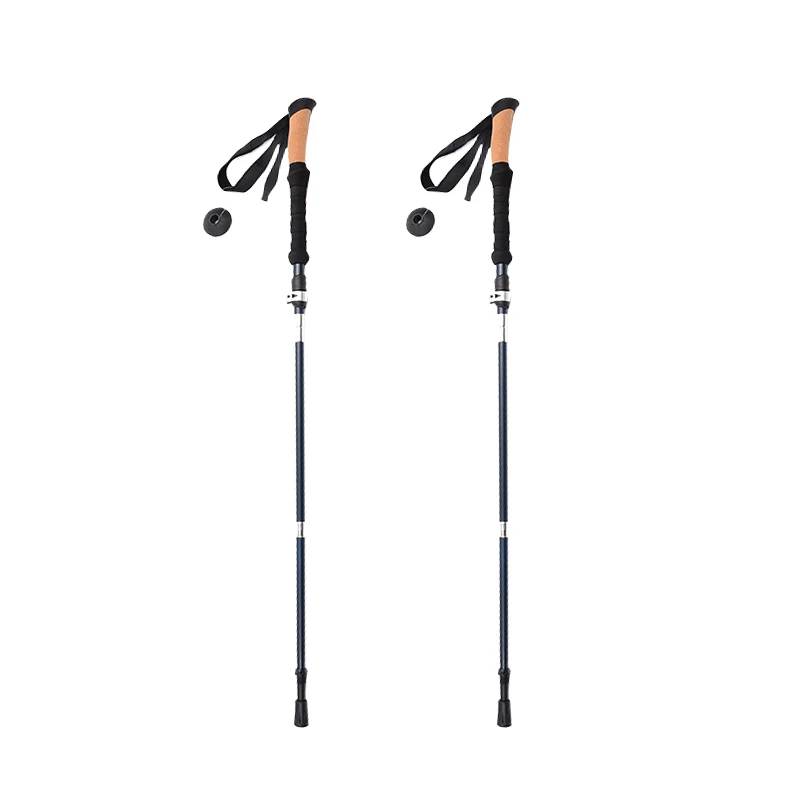 Hot Selling Camping Hiking Adjustable Carbon Trekking Poles For Outdoor Mountain