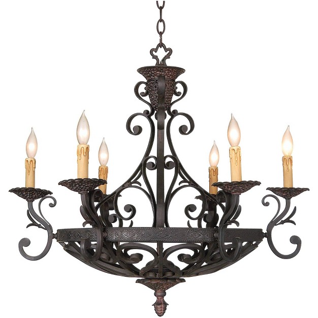 Wide Industrial 6 light Fixture For Dining Room House Foyer Kitchen Entryway