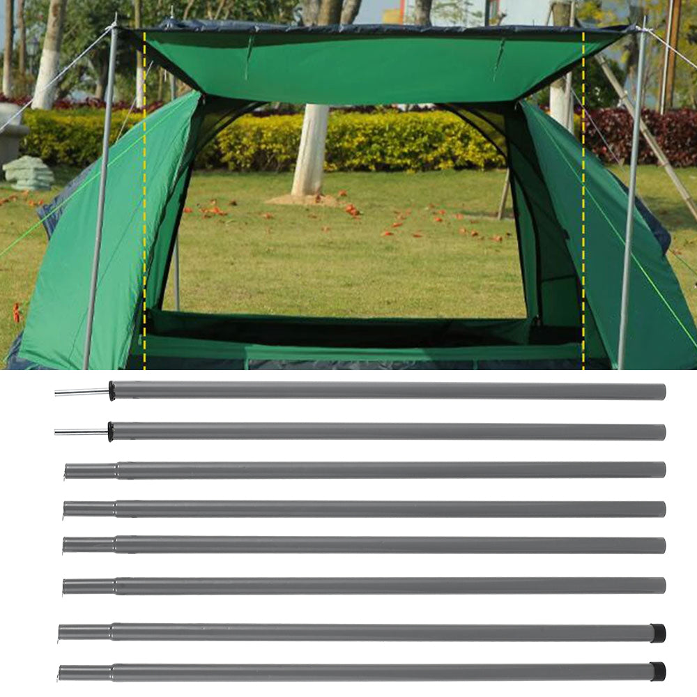 Everso Tent Poles,Adjustable Universal Tent Poles Telescoping Tarp Poles Bars Iron Awning Support Rods for Camping Canopy