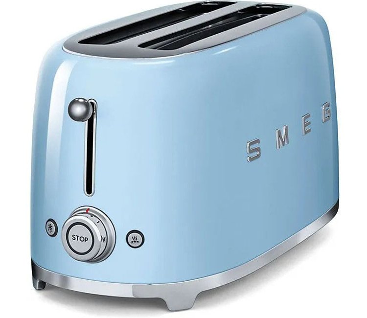 Smeg 50s Retro Style Pastel Blue 4-Slice Toaster