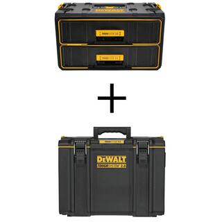 DW 21.8 in. Toughsystem 2.0 Tool Box and Toughsystem 2.0 22 in. Extra Large Tool Box DWST08320W08400