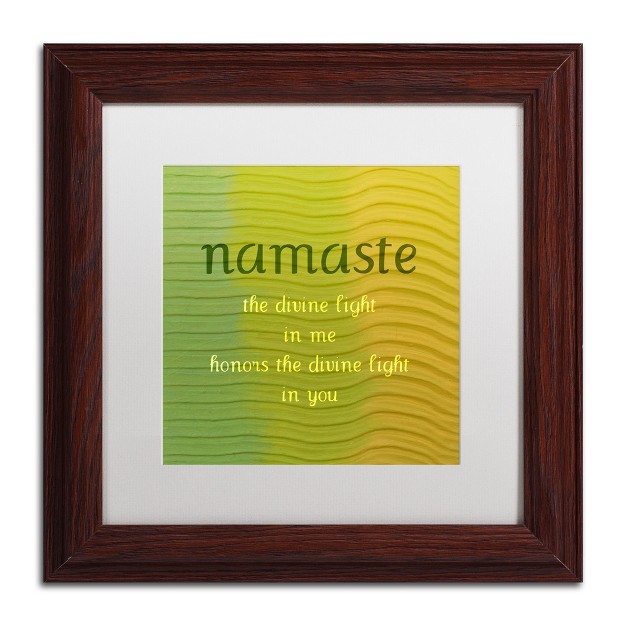 Trademark Fine Art michelle Calkins x27 namaste x27 Matted Framed Art