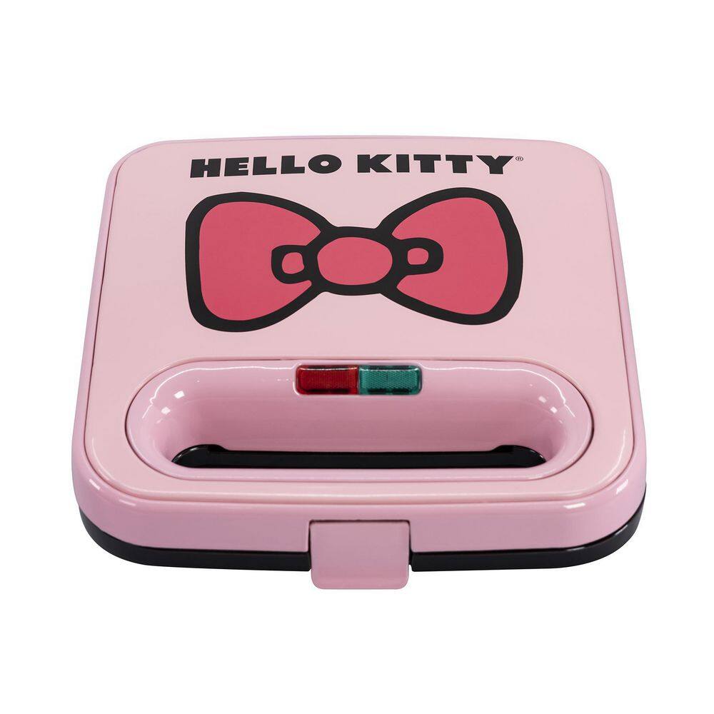 Uncanny Brands Hello Kitty 900W Pink Sandwich Maker PP-KIT-HK2